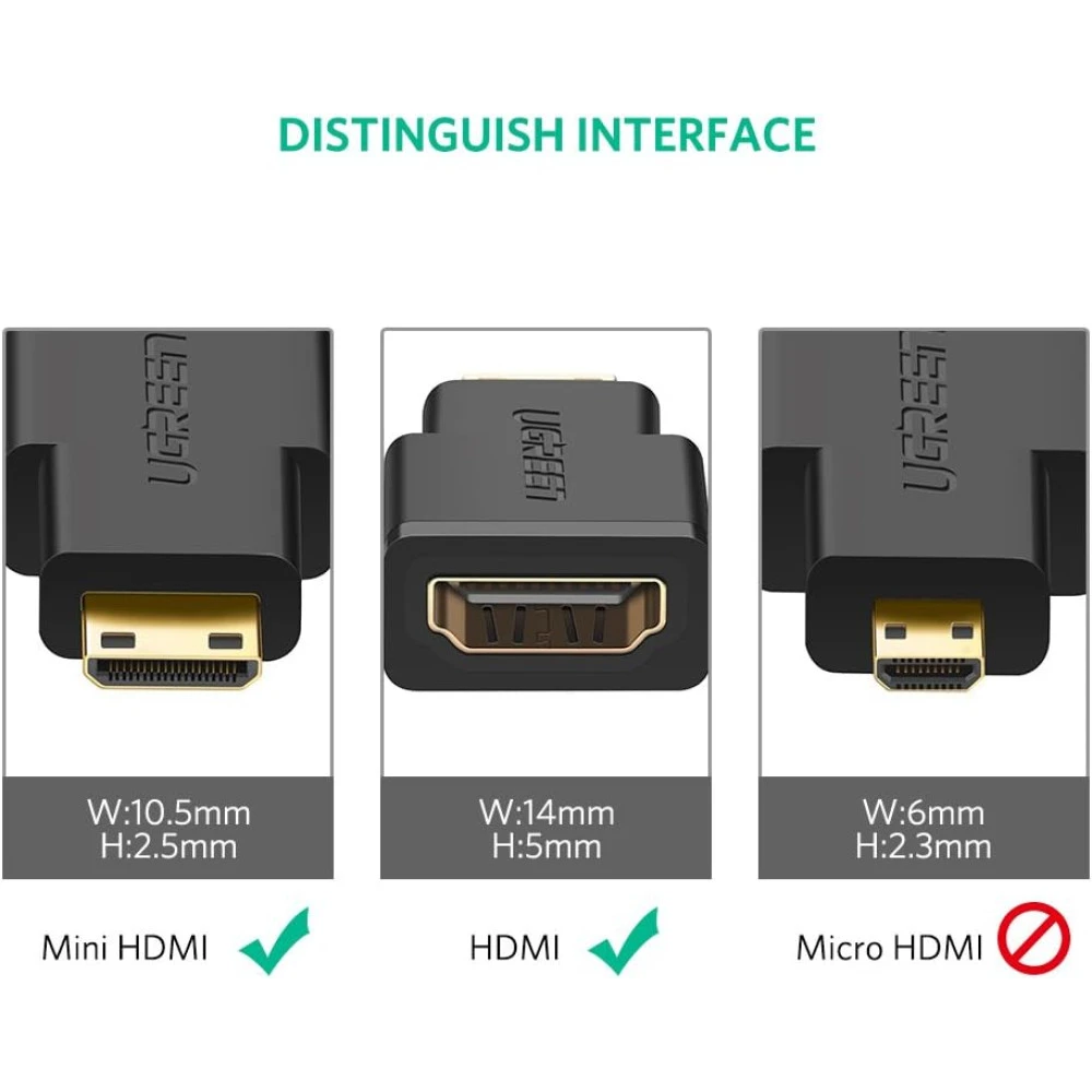 Адаптер UGREEN 20101 - Mini HDMI към HDMI