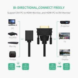 Адаптер UGREEN 20118 - DVI към HDMI