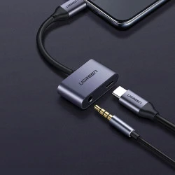 Адаптер UGREEN CM193/50596 от Type-C към AUX, USB-C