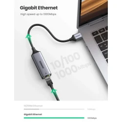 Преходник / адаптер UGREEN CM209/50922 от USB-A 3.00 към RJ45 (LAN)