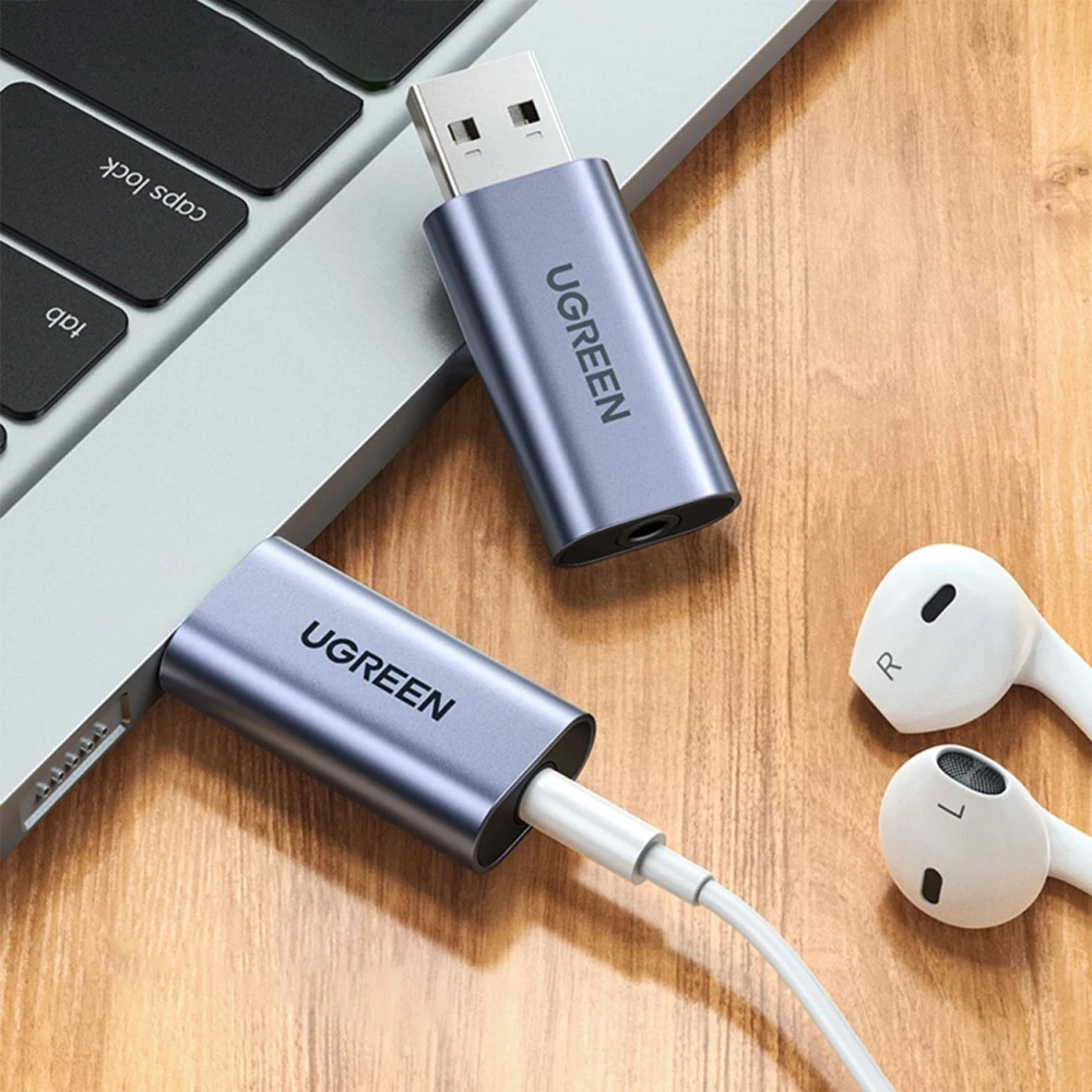 Преходник / адаптер UGREEN CM383/80864 - USB-A към AUX