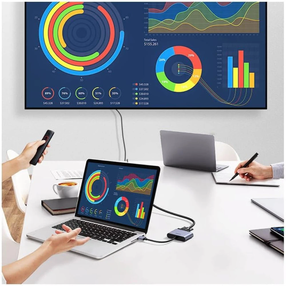 Адаптер UGREEN CM449/20518 от USB-A към HDMI, VGA