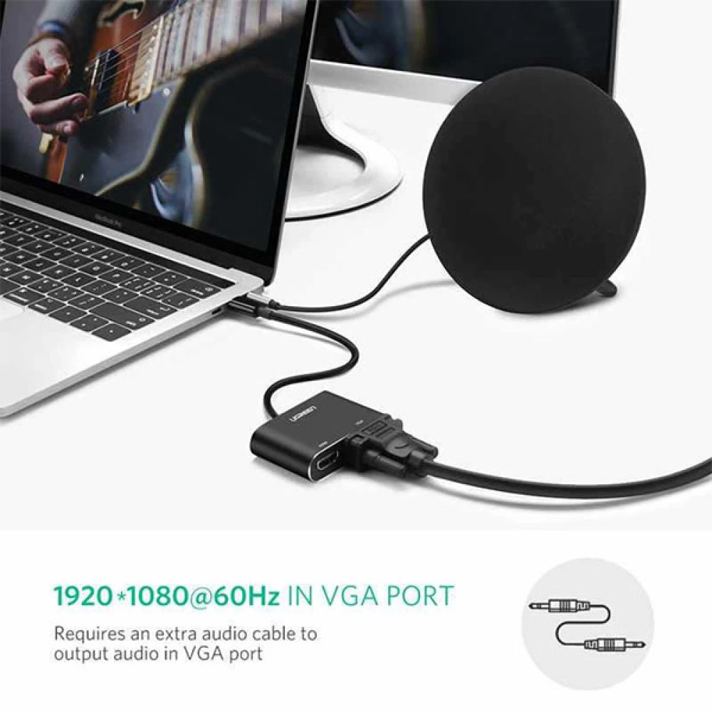 Адаптер UGREEN CM449/20518 от USB-A към HDMI, VGA
