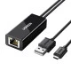 Преходник / адаптер UGREEN CR110/30985 от USB-A / Micro USB към RJ45 (LAN)