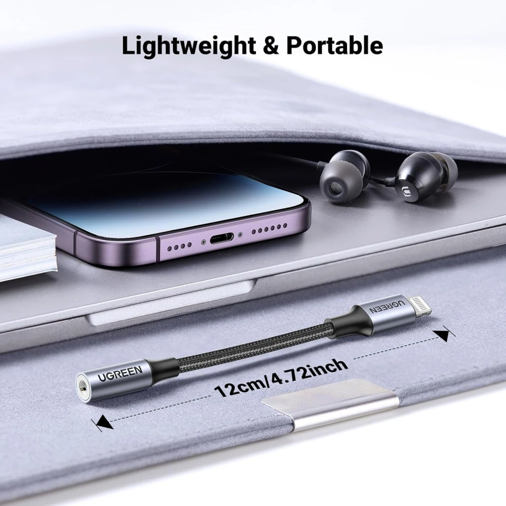 Аудио адаптер UGREEN US211/30756 - Lightning към AUX/ж/ 3.5mm