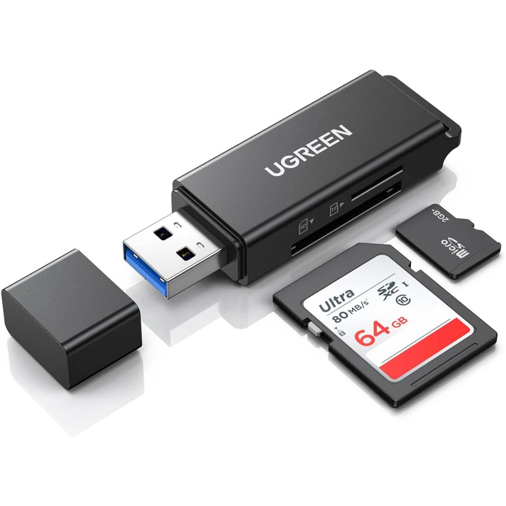 Четец на карти UGREEN CM104/40752- USB-A, SD, Micro SD