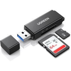 Четец на карти UGREEN CM104/40752- USB-A, SD, Micro SD