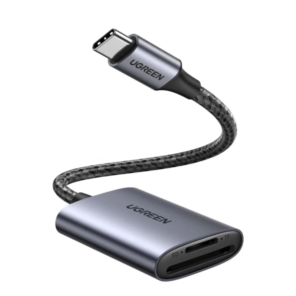 Четец на карти UGREEN CM401/80888 2в1 - Type-C, SD, Micro SD