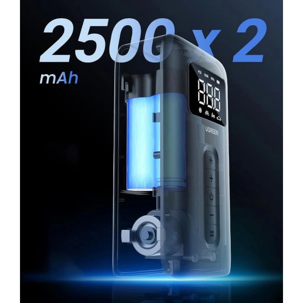 Преносим компресор UGREEN - CD259, 2500 mAh