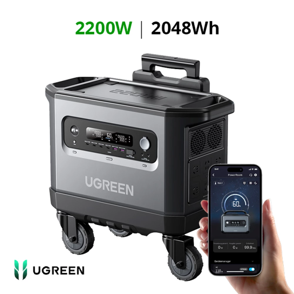        Зарядна станция / Преносим генератор UGREEN GS2200, 2200W, 2048Wh, Charging station