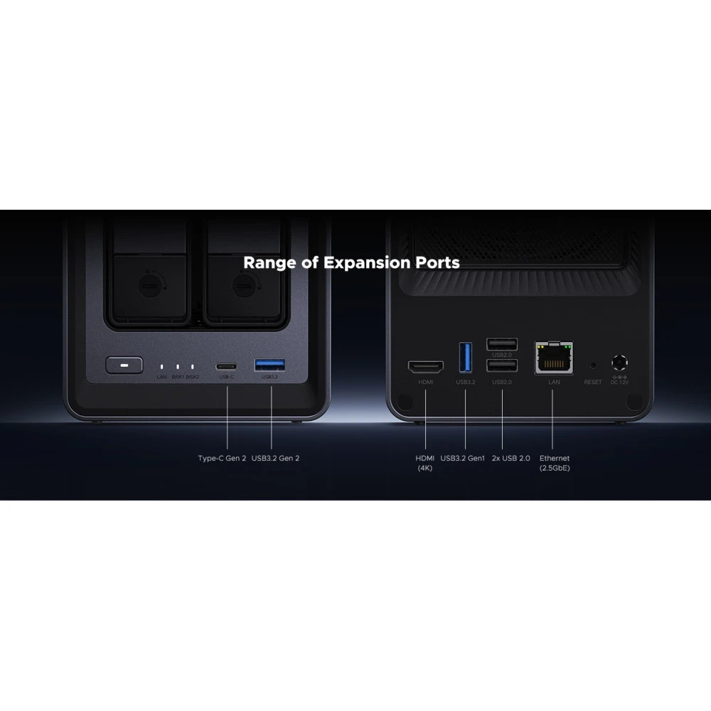 NAS устройство Network Attached Storage (NAS) UGREEN - DXP2800, 2-Bay intel N100 Diskless