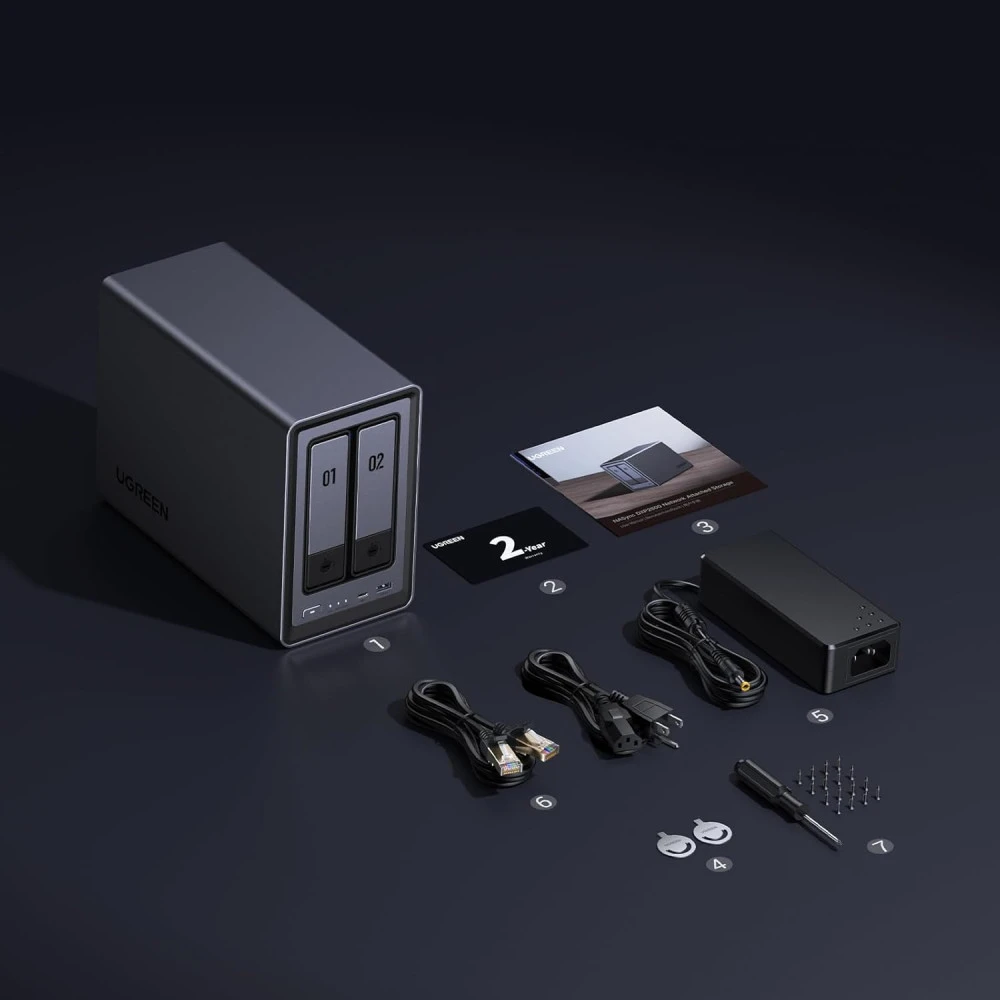 NAS устройство Network Attached Storage (NAS) UGREEN - DXP2800, 2-Bay intel N100 Diskless