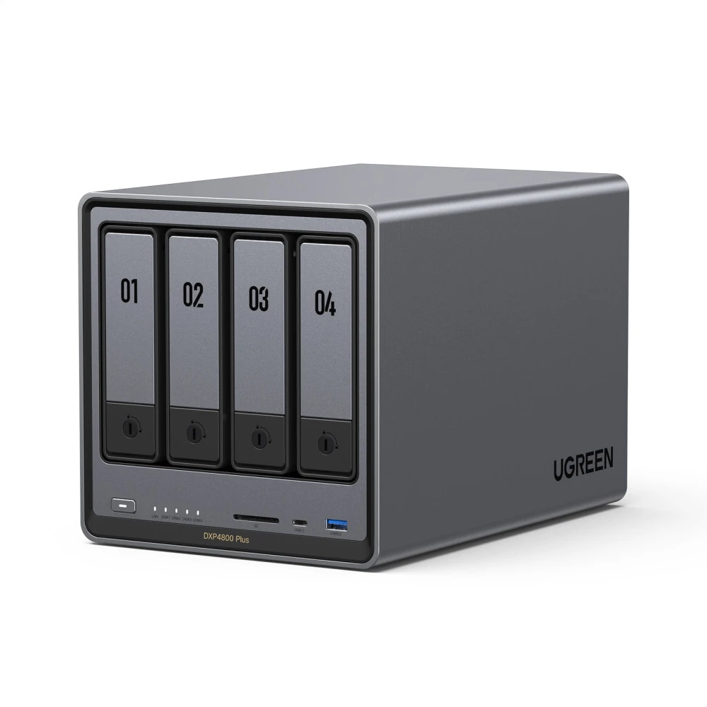 NAS устройство Network Attached Storage (NAS) UGREEN - DXP4800 Plus, 4-Bay intel 8505 Diskless