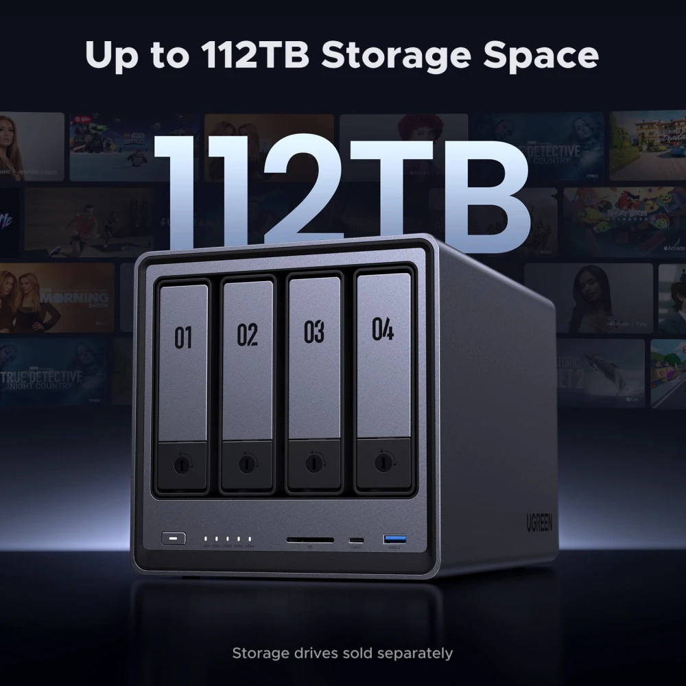 NAS устройство Network Attached Storage (NAS) UGREEN - DXP4800 Plus, 4-Bay intel 8505 Diskless