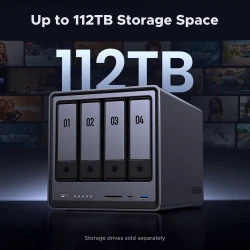 NAS устройство Network Attached Storage (NAS) UGREEN - DXP4800 Plus, 4-Bay intel 8505 Diskless