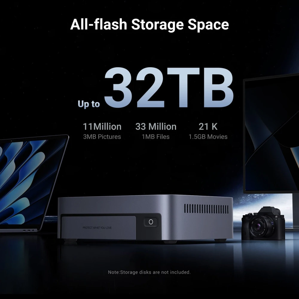 NAS устройство Network Attached Storage (NAS) UGREEN - DXP480T, 4-Bay intel i5- 1235U Diskless