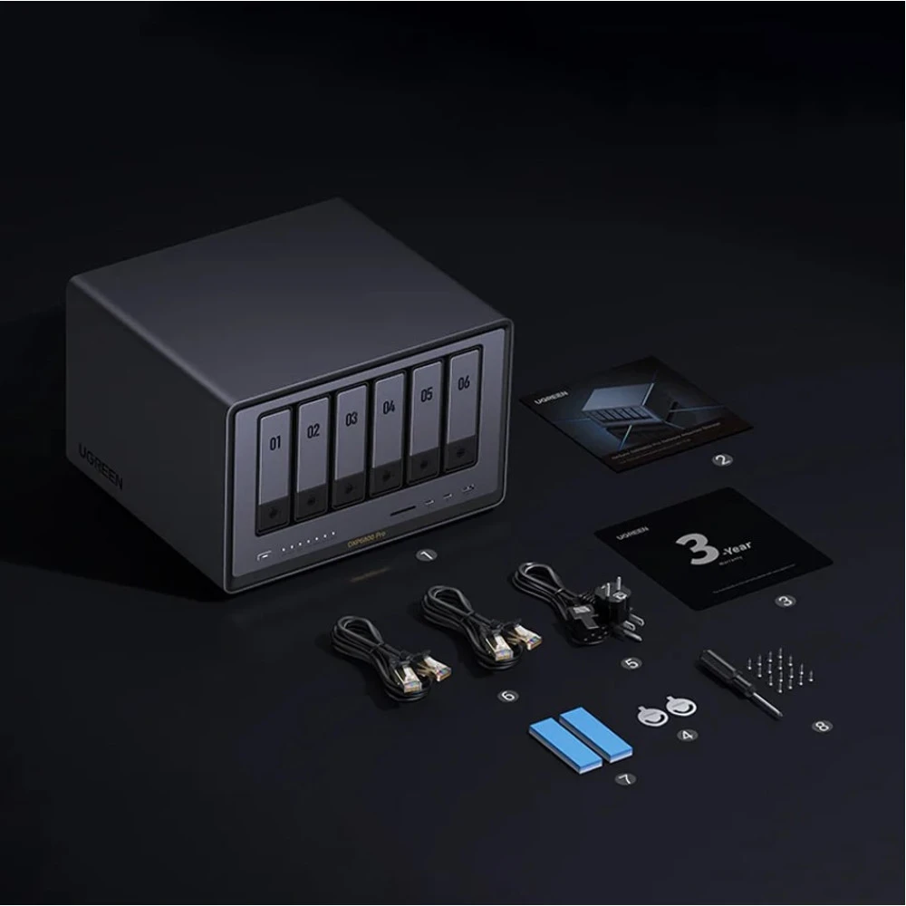 NAS устройство Network Attached Storage (NAS) UGREEN - DXP6800 Pro, 6-Bay intel i5- 1235U Diskless