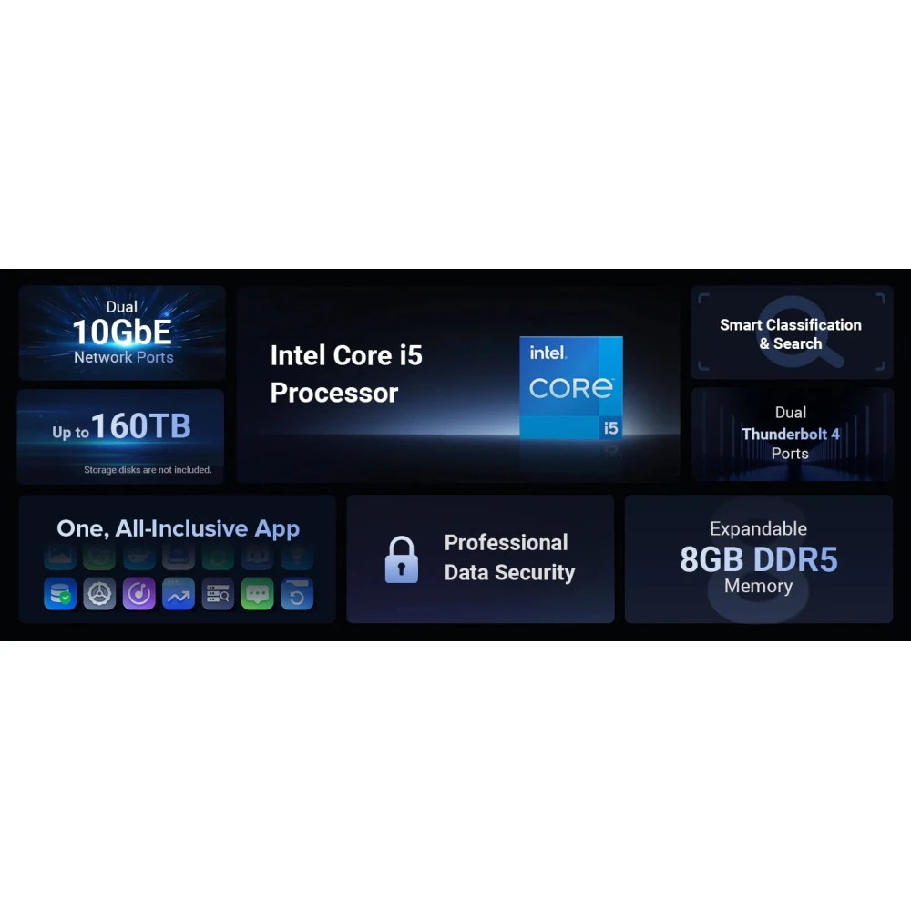 NAS устройство Network Attached Storage (NAS) UGREEN - DXP6800 Pro, 6-Bay intel i5- 1235U Diskless