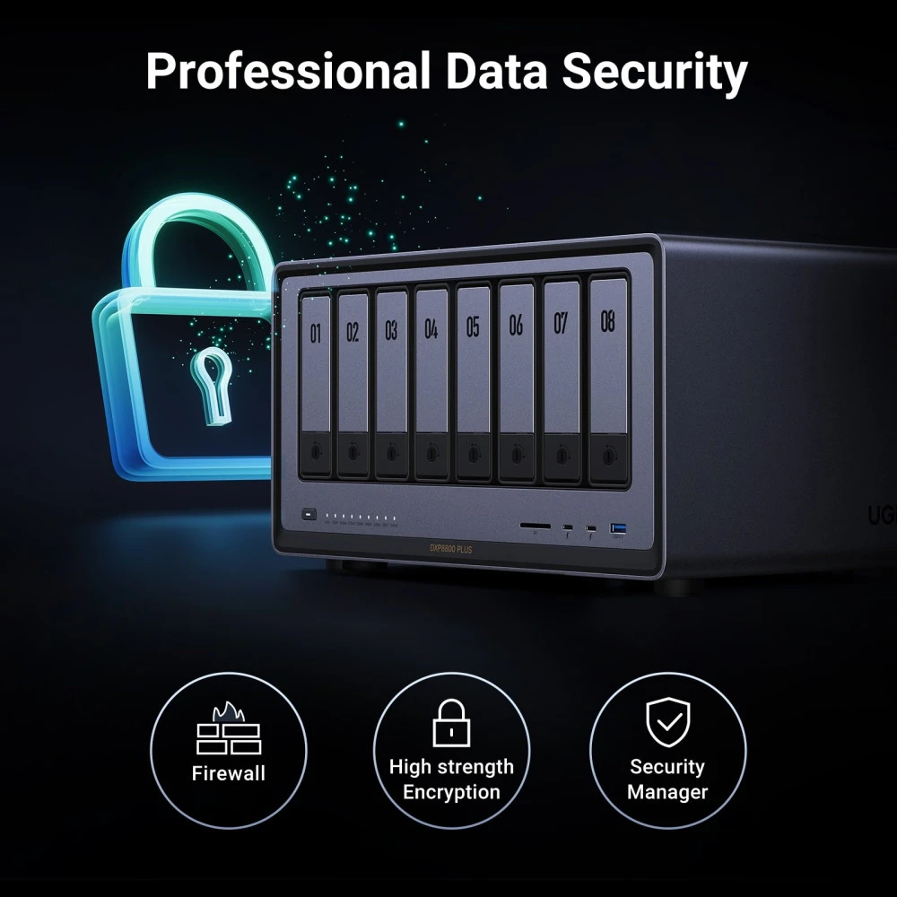NAS устройство Network Attached Storage (NAS) UGREEN - DXP8800 Plus, 8-Bay intel i5- 1235U Diskless