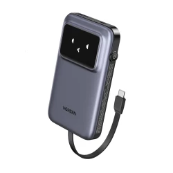  Външна батерия UGREEN - 10 000 mAh, 30W, PB511/35603B+ кабел Type-C