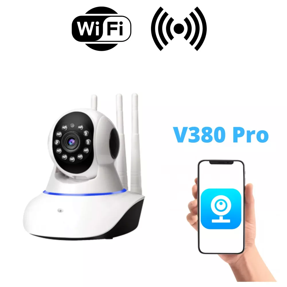 Вътрешна WiFi камера HD с микрофон, нощно виждане, слот за SD карта, 2MP - Q5SX-F