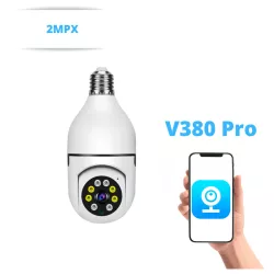 Вътрешна WiFi камера крушка с микрофон, нощно виждане и следене на движение, слот за SD карта, 2MP - Q16S-F