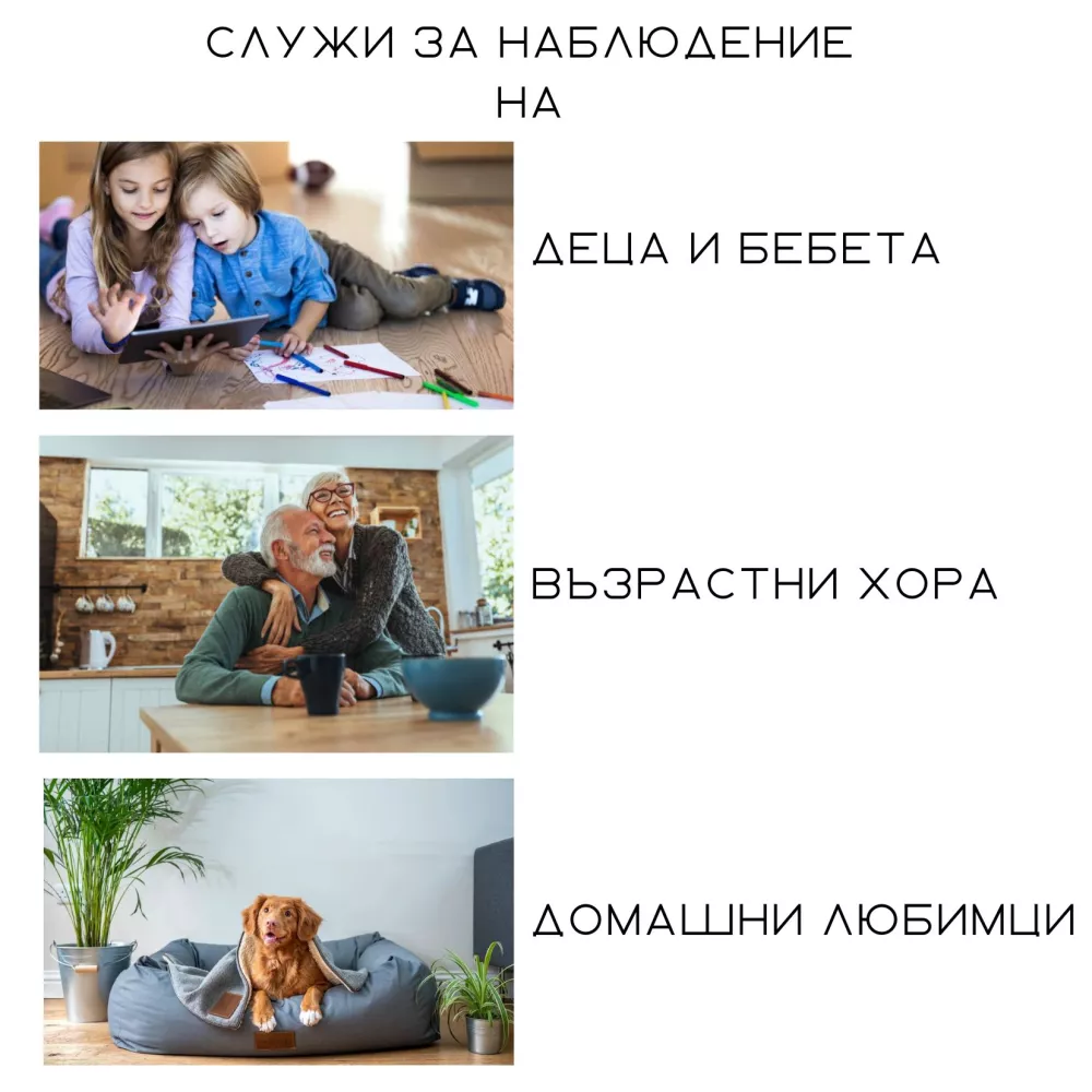 Вътрешна WiFi камера крушка с микрофон, нощно виждане и следене на движение, слот за SD карта, 3MP - Q16S-H