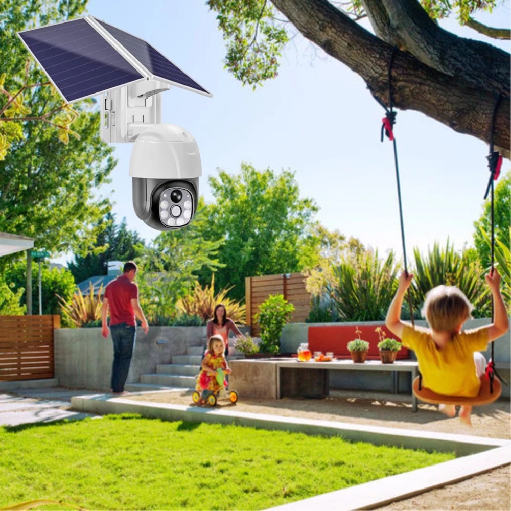 Външна WiFi камера със соларна батерия, микрофон, нощно виждане и следене на движение, слот за SIM карта, 2MP - VC8PT-4G