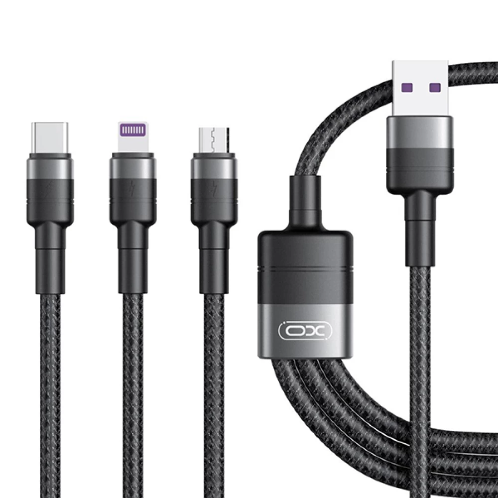 Кабел XO - NB-Q191, 3в1, 4А , 40W , 1.2 метра
