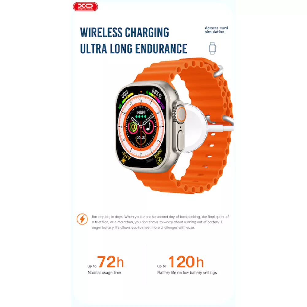  Смарт часовник XO - M8 Ultra - Черен