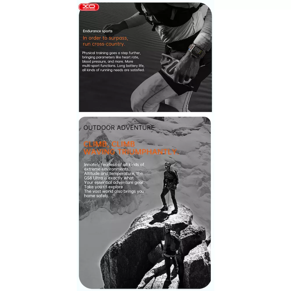  Смарт часовник XO - M8 Ultra - Черен