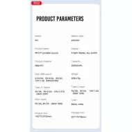 Външна батерия XO PR127 - 20 000 mAh, 20W PD, 22.5W QC