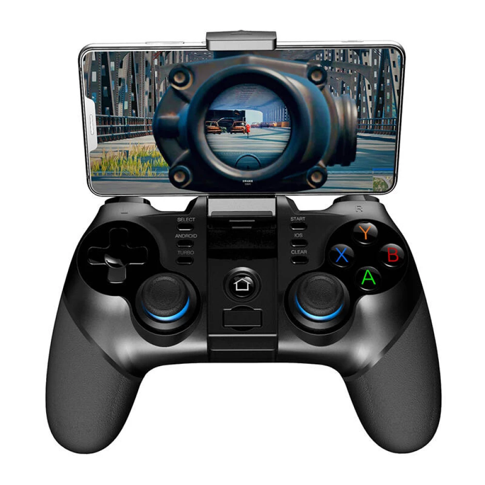 Bluetooth джойстик със стойка за телефон iPega PG-9156 Wireless Gaming Controller IOS 13/Android HID/Wired:PS3,Windows 7/8/10, Nintendo Switch