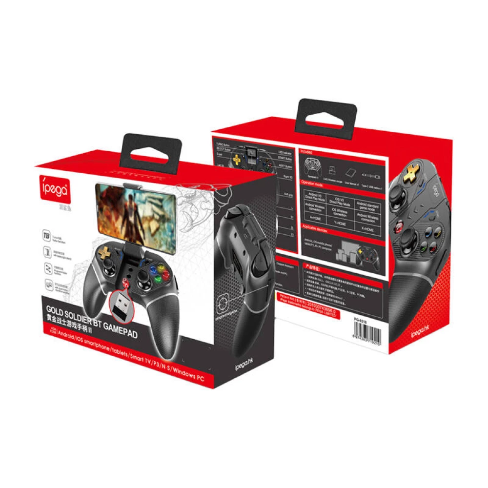 Bluetooth джойстик със стойка за телефон iPega PG-9218 Wireless Gamepad Controller PS3/Android/ iOS/ Windows 7/8/10/Nintendo Switch