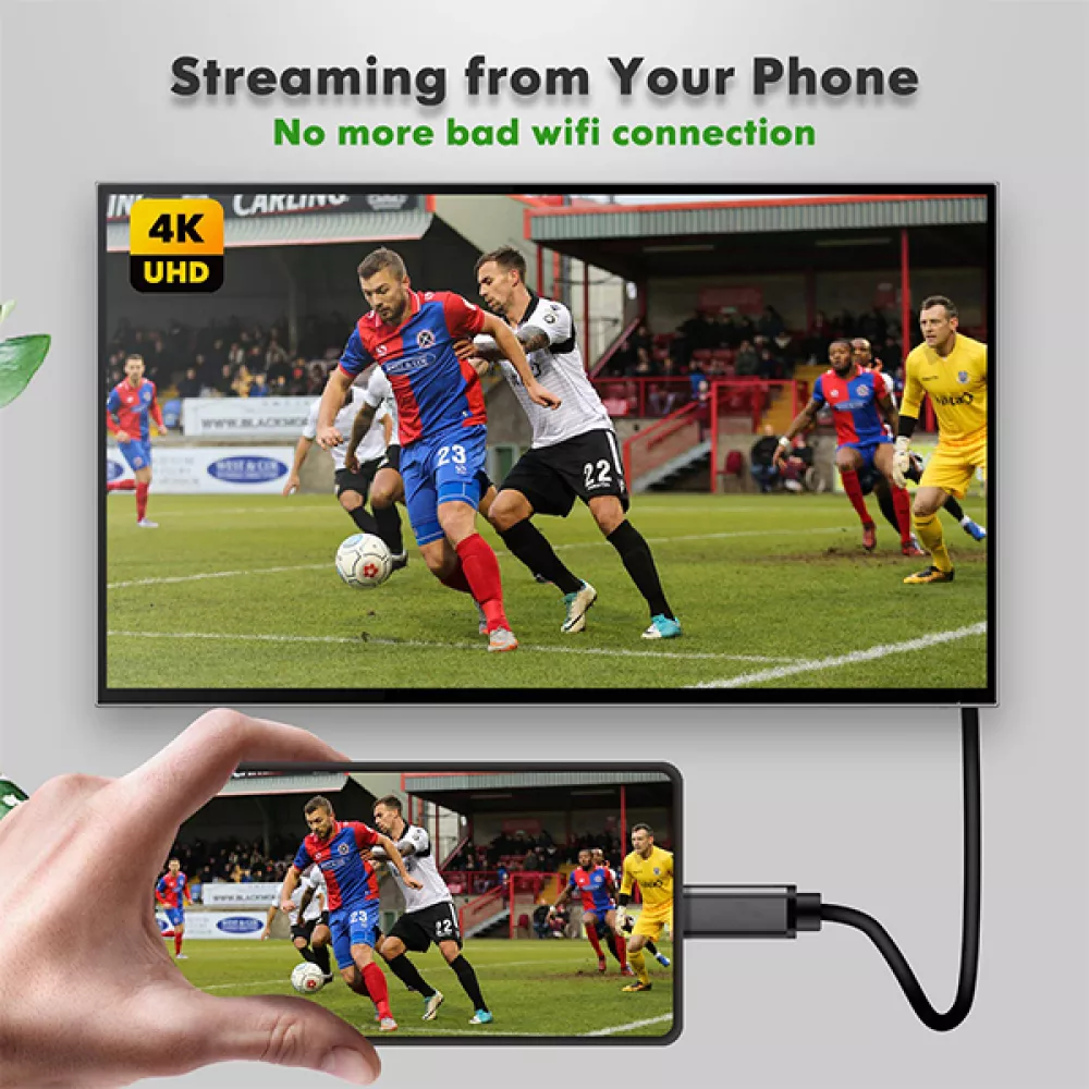 Кабел HD 4K  Type-C към HDMI, 30Hz, 1.8 метра