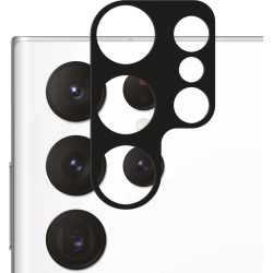 3D стъклен протектор за камера Samsung Galaxy S23 Ultra, Черен