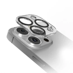 3D стъклен протектор за камера Apple iPhone 16 Pro Max, Прозрачен
