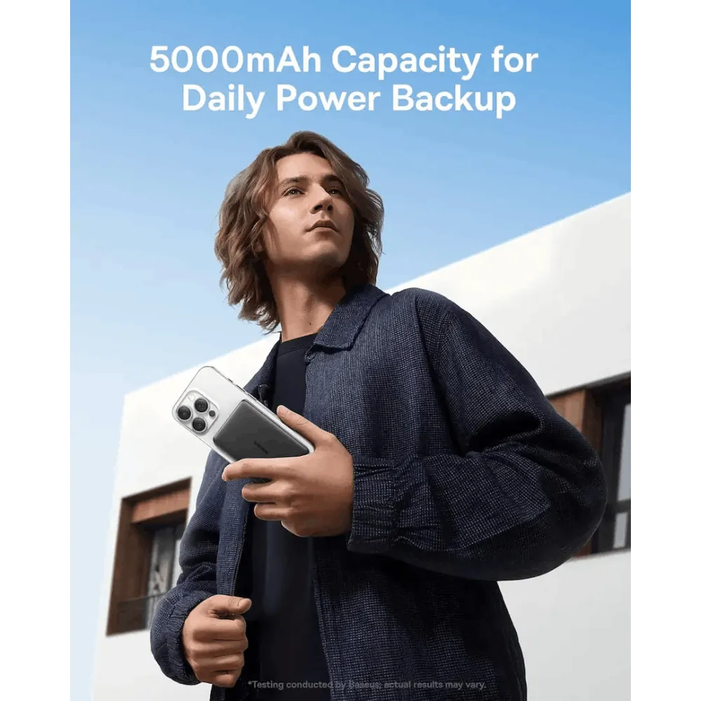 Безжична външна батерия BASEUS PicoGo AM41 Ultra-slim Magnetic - 5 000 mAh, 20W - (P1007680C123-00)