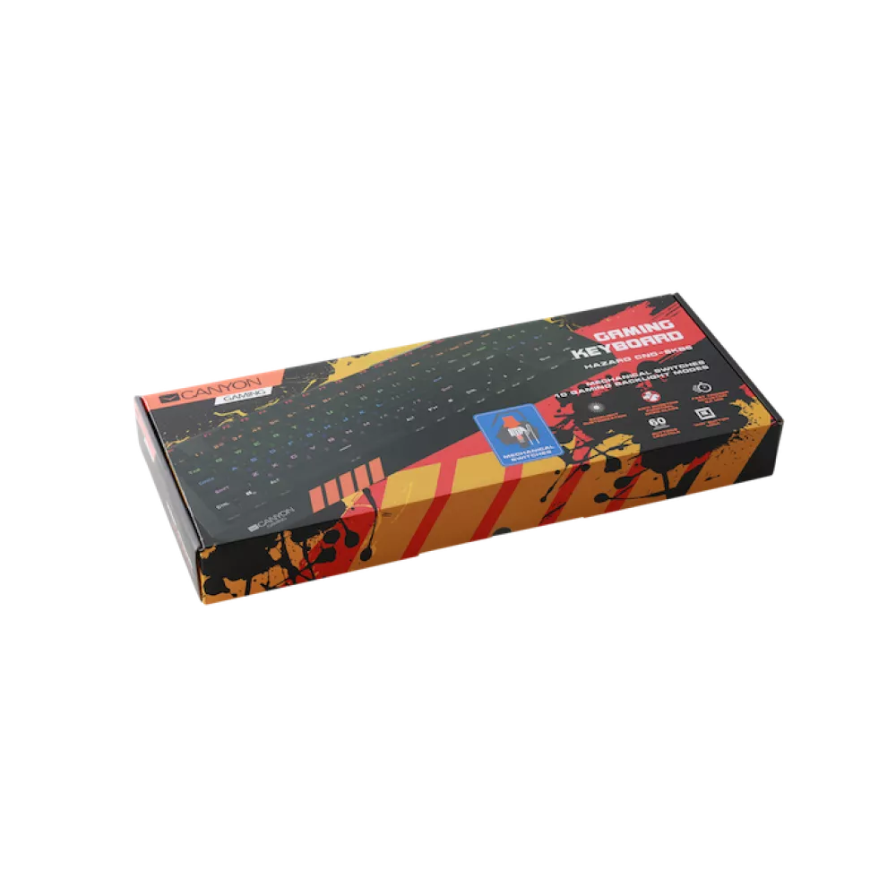 Геймърска клавиатура CANYON - Hazard GK-6 с LED подсветка