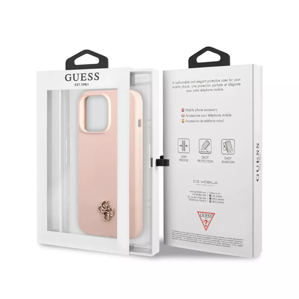 Калъф GUESS 4G Silicone Metal Logo за Apple iPhone 13 Pro
