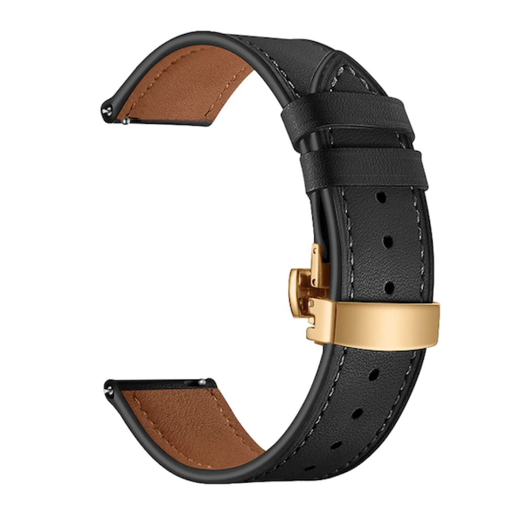 Кожена каишка за смарт часовник Apple iWatch Series 8 45мм - Leather Classic Buckle Strap