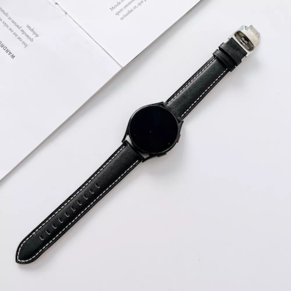Кожена каишка за смарт часовник Huawei Watch 3 46мм - Leather Classic Buckle Strap