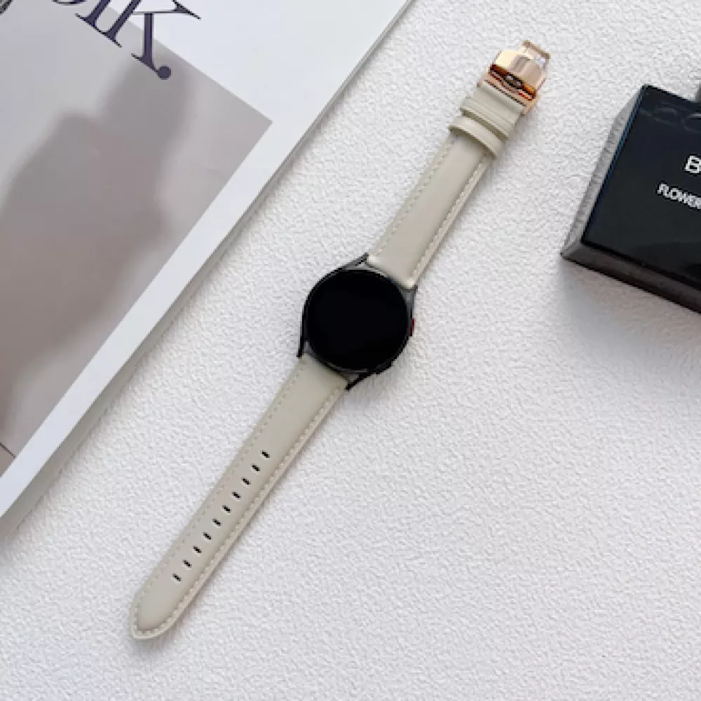 Кожена каишка за смарт часовник Huawei Watch 3 46мм - Leather Classic Buckle Strap