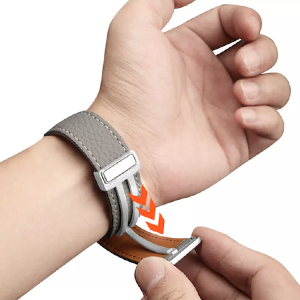 Кожена каишка за смарт часовник Huawei Watch GT 42мм - Leather Magnet Buckle