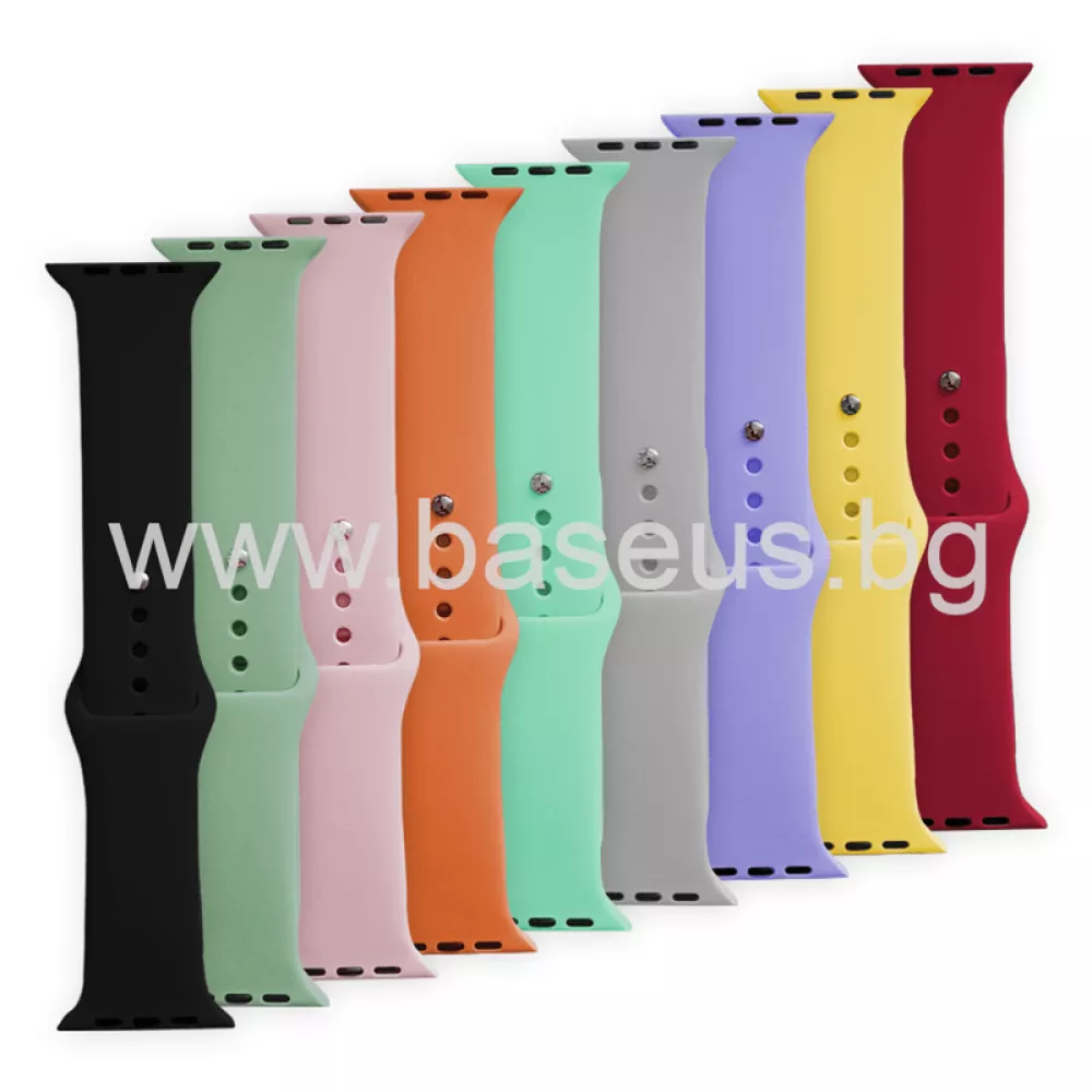 Силиконова каишка за смарт часовник Apple iWatch SE2 40мм S/M - Silicon Simple Strap