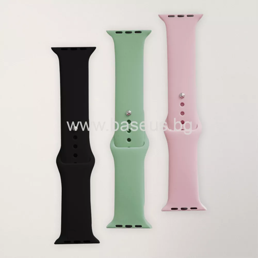 Силиконова каишка за смарт часовник Apple iWatch SE2 40мм S/M - Silicon Simple Strap