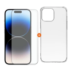  СЕТ Калъф XO Qingying + Стъклен протектор 2.5D MATT за Apple iPhone 14 Plus