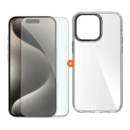  СЕТ Калъф XO със стойка + Стъклен протектор 2.5D за Apple iPhone 15 Pro