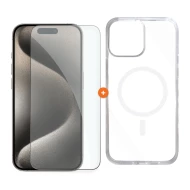  СЕТ Калъф XO MagSafe + Стъклен протектор 2.5D за Apple iPhone 15 Pro