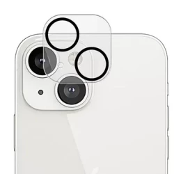 3D стъклен протектор за камера Apple iPhone 15 Plus, Прозрачен